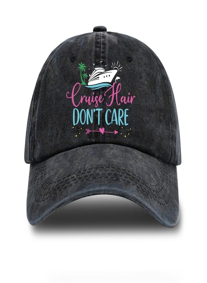 rofiowa Cruise Hair Don't Care Adjustable Vintage Washed Cotton Baseball Cap, Funny Retro Trucker Hat Outdoor Accessories for Men Dad Husband Papa Crewman, Birthday Father's Day Valentine's Day Gift - Image 1